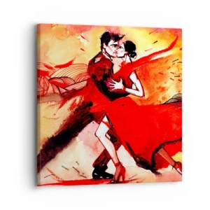 Cuadro sobre lienzo - Impresión de Imagen - Ritmo púrpura de la pasión - 30x30 cm