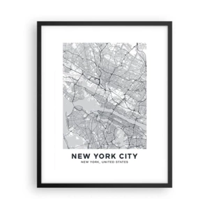 Póster en marco negro - Anatomía de una metrópolis - 40x50 cm