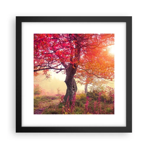 Póster en marco negro - Un frenesí de floración - 30x30 cm