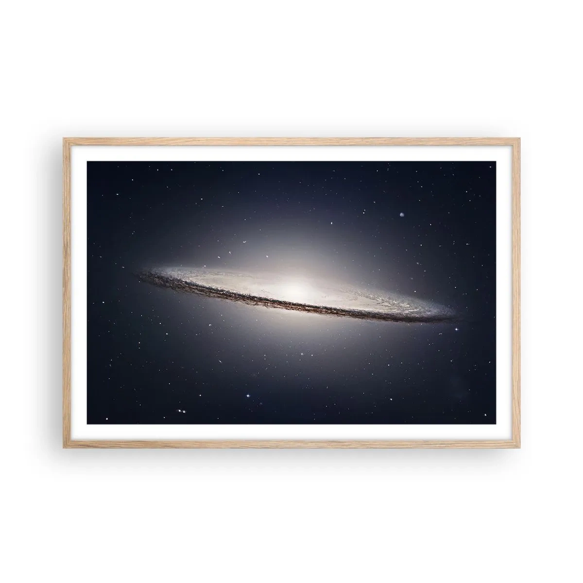 Póster en marco roble claro - Érase una vez en una galaxia muy, muy lejana.... - 91x61 cm