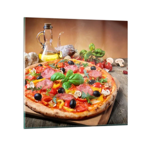 Cuadro sobre vidrio - Impresiones sobre Vidrio - Con un verdadero sabor italiano - 70x70 cm