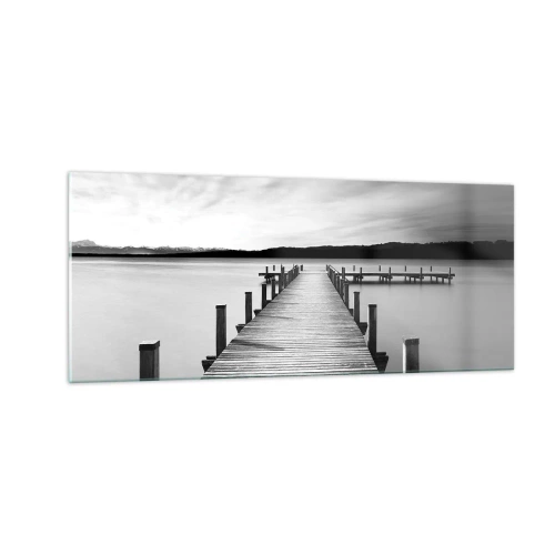 Cuadro sobre vidrio - Impresiones sobre Vidrio - En el lago de la paz - 100x40 cm