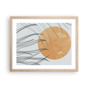 Póster en marco roble claro - Siempre hacia el sol - 50x40 cm