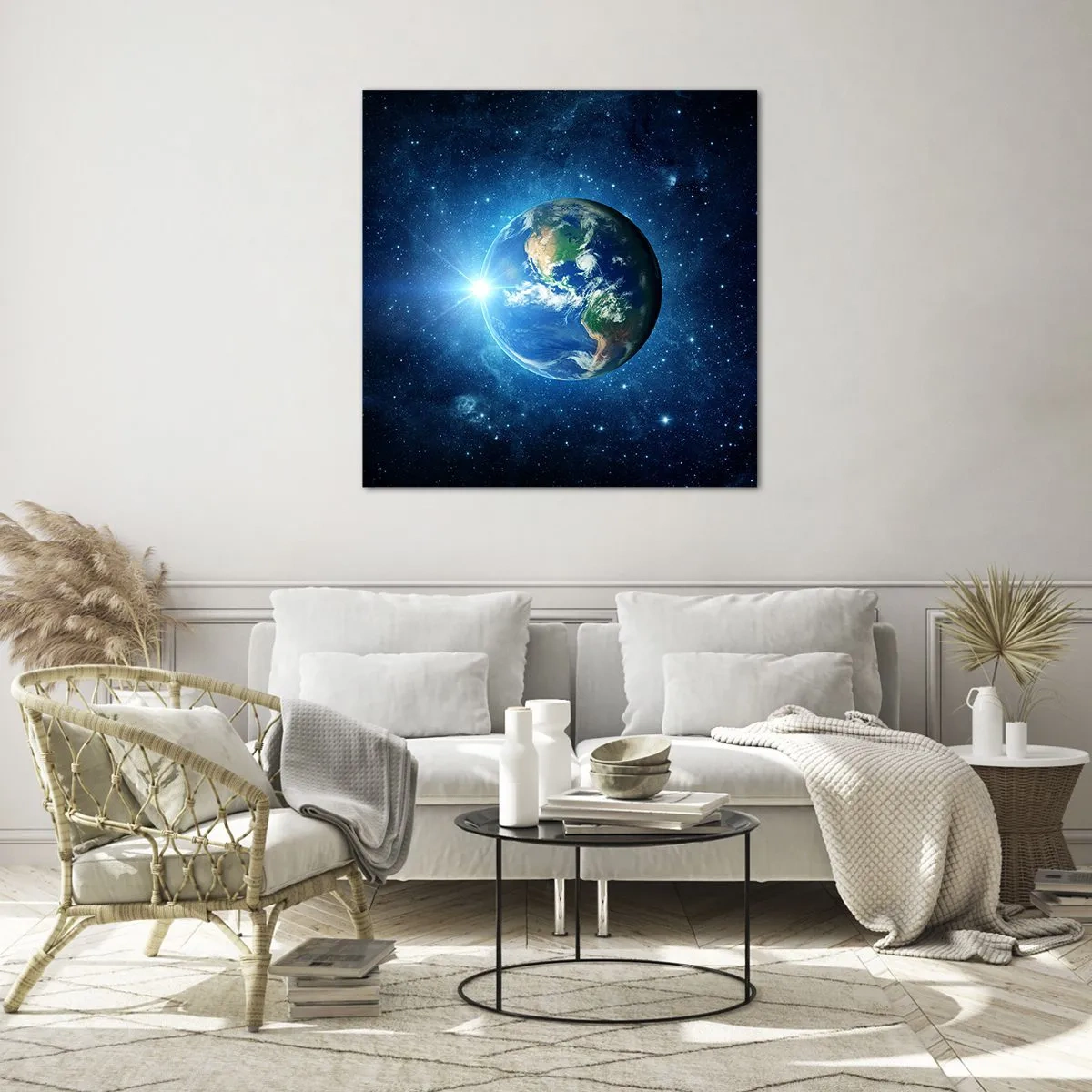 Cuadro sobre vidrio - Impresiones sobre Vidrio - Estamos en el cielo - 30x30 cm