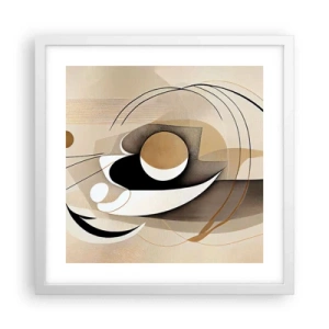 Póster en marco blanco - Composición: la esencia de las cosas - 40x40 cm