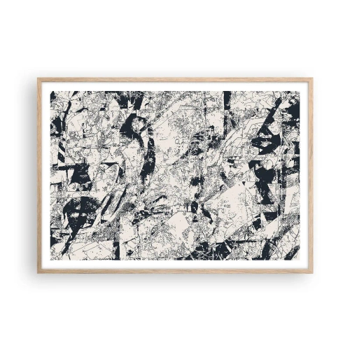 Póster en marco roble claro - La interpenetración de los opuestos - 100x70 cm