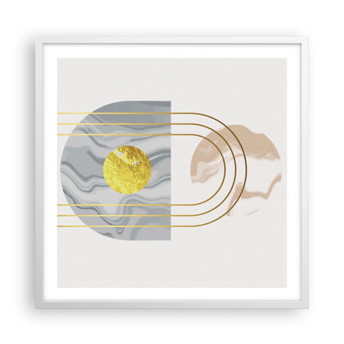 Póster en marco blanco - Brillo y resplandor - 60x60 cm