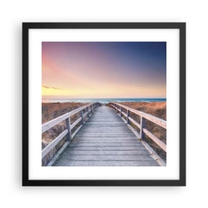 Póster en marco negro - Aurora vespertina del Báltico - 40x40 cm