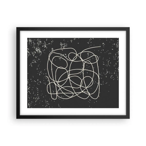 Póster en marco negro - Pensamientos errantes - 50x40 cm
