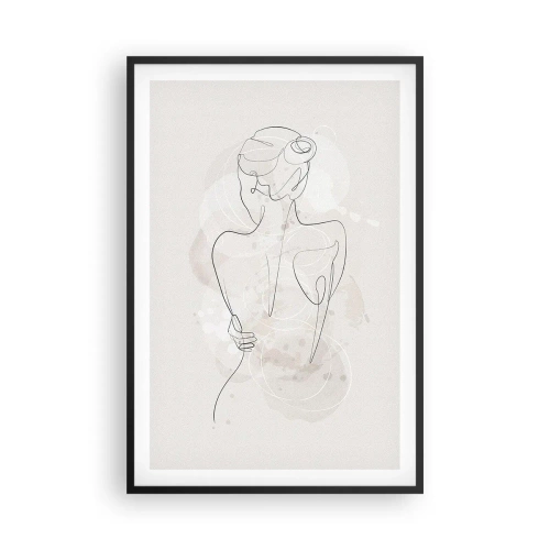 Póster en marco negro - Como un cuerpo sensible - 61x91 cm