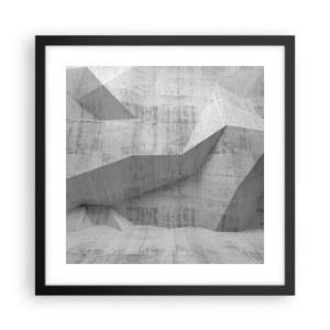 Póster en marco negro - Un verdadero desafío - 40x40 cm