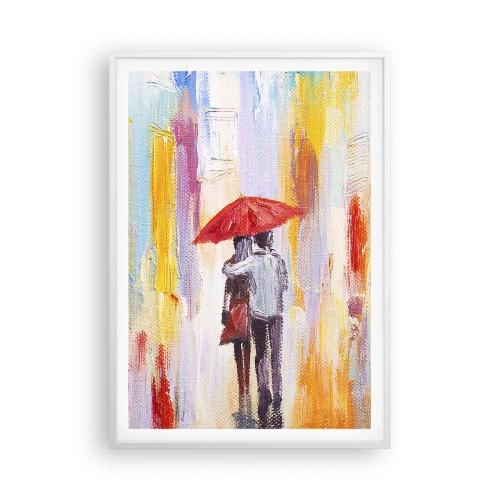 Póster en marco blanco - Que siga lloviendo - 70x100 cm