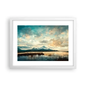 Póster en marco blanco - Bajo la protección del cielo - 40x30 cm