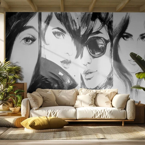 Fotomural Standard Eco - La belleza multiplicada - Mujer, ojos de mujer, retrato de una mujer - 200x140 cm