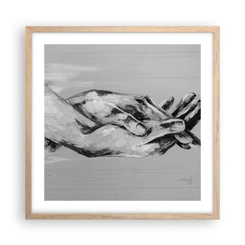 Póster en marco roble claro - El comienzo... - 50x50 cm