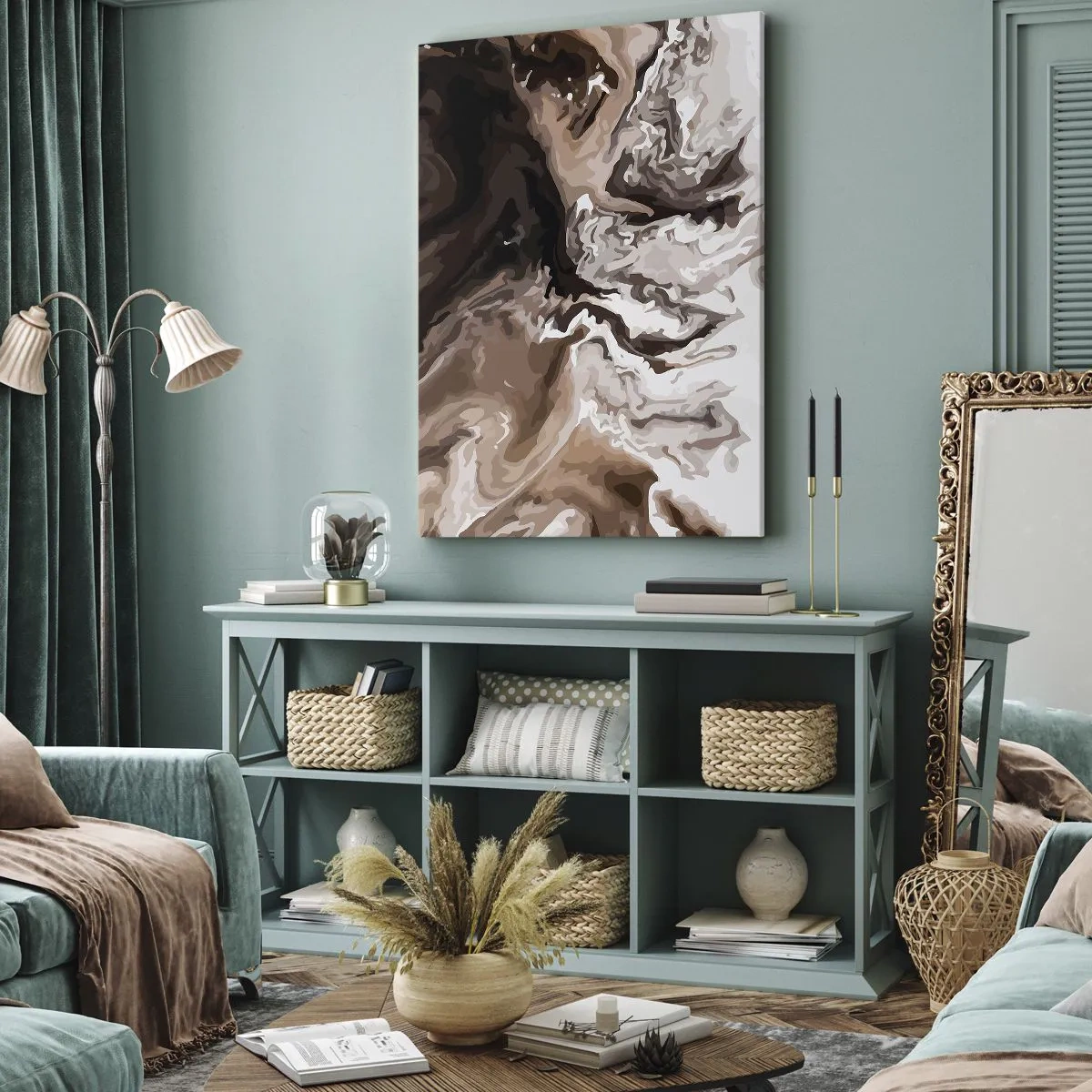 Cuadro sobre lienzo - Impresión de Imagen - Contenencia del color - 45x80 cm