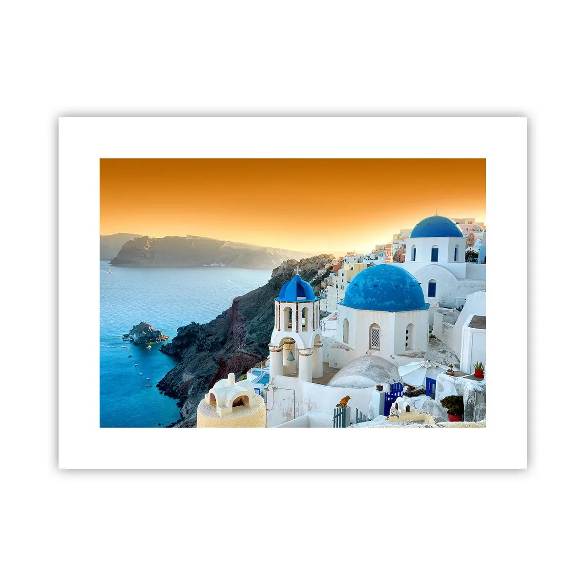 Póster - Santorini - el abrazo a las rocas - 40x30 cm