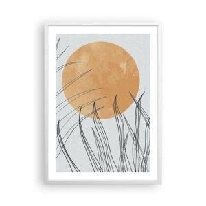 Póster en marco blanco - Siempre hacia el sol - 50x70 cm