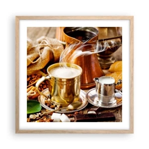 Póster en marco roble claro - Que tengas un buen día - 50x50 cm