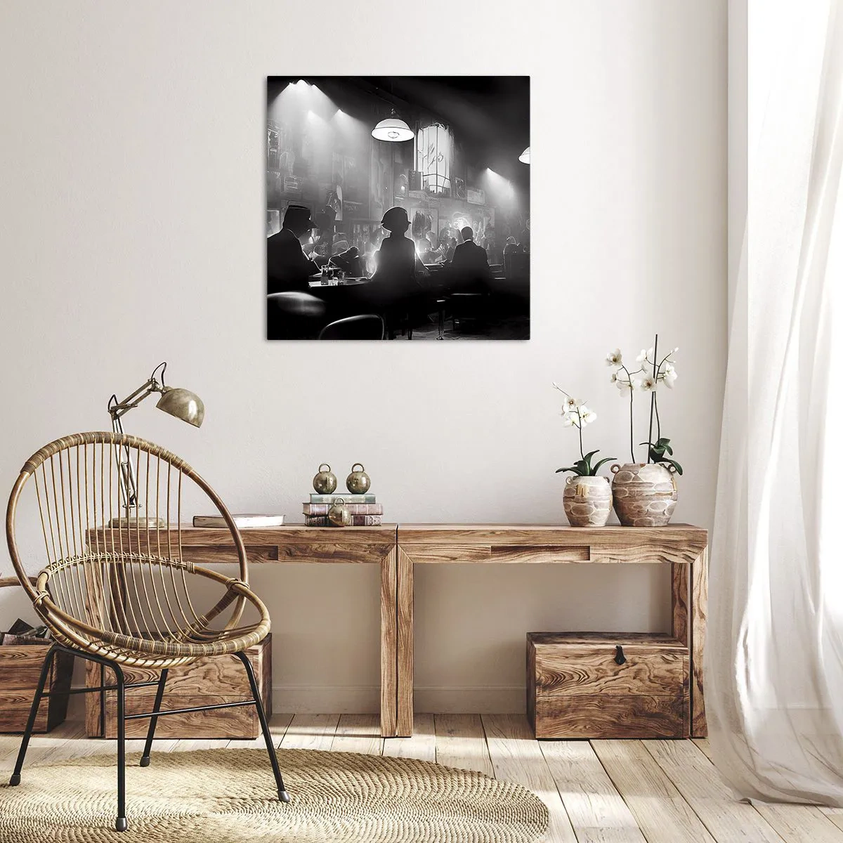 Cuadro sobre lienzo - Impresión de Imagen - En clave de jazz - 50x50 cm