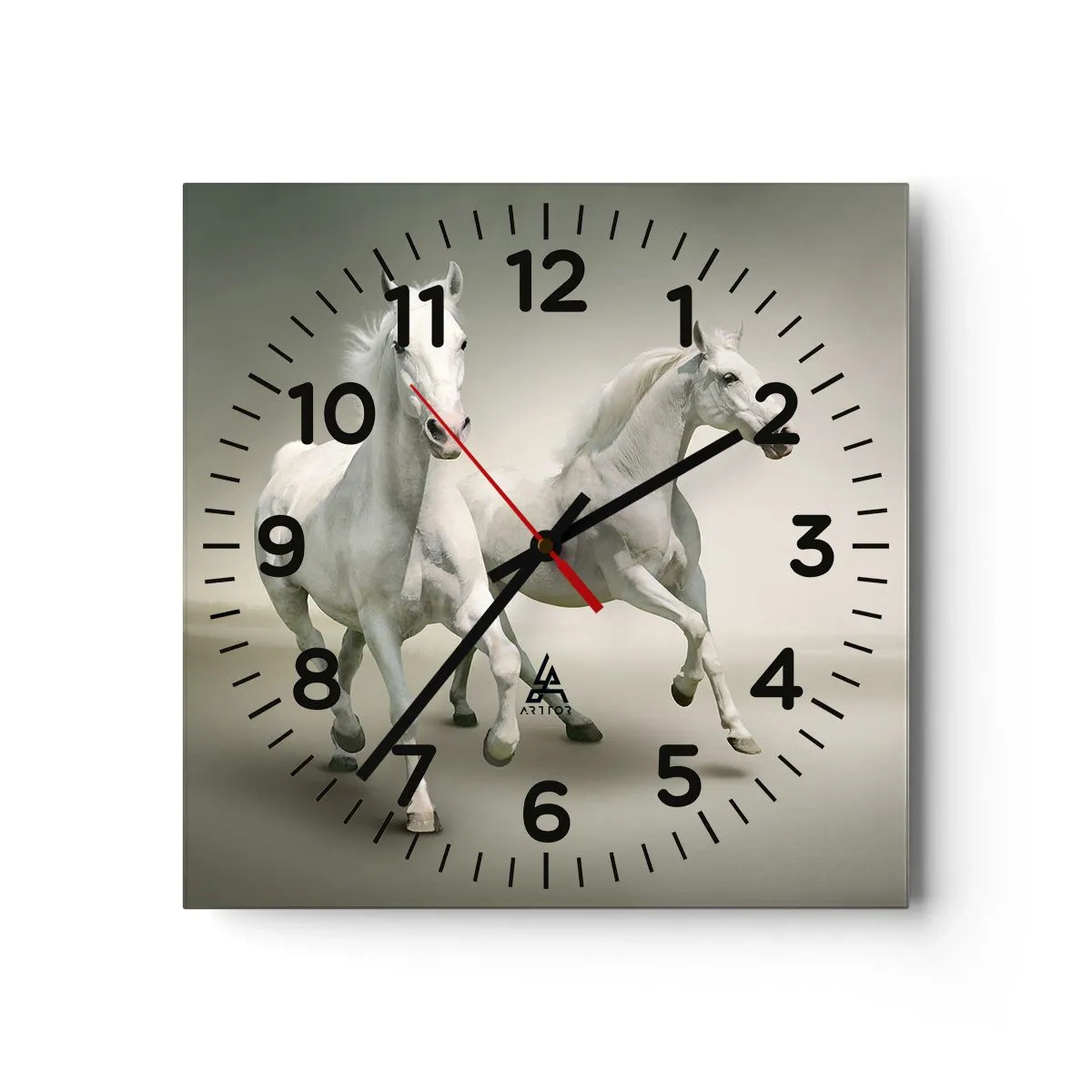Reloj de pared - Reloj de vidrio - ¡Poder blanco! - 30x30 cm