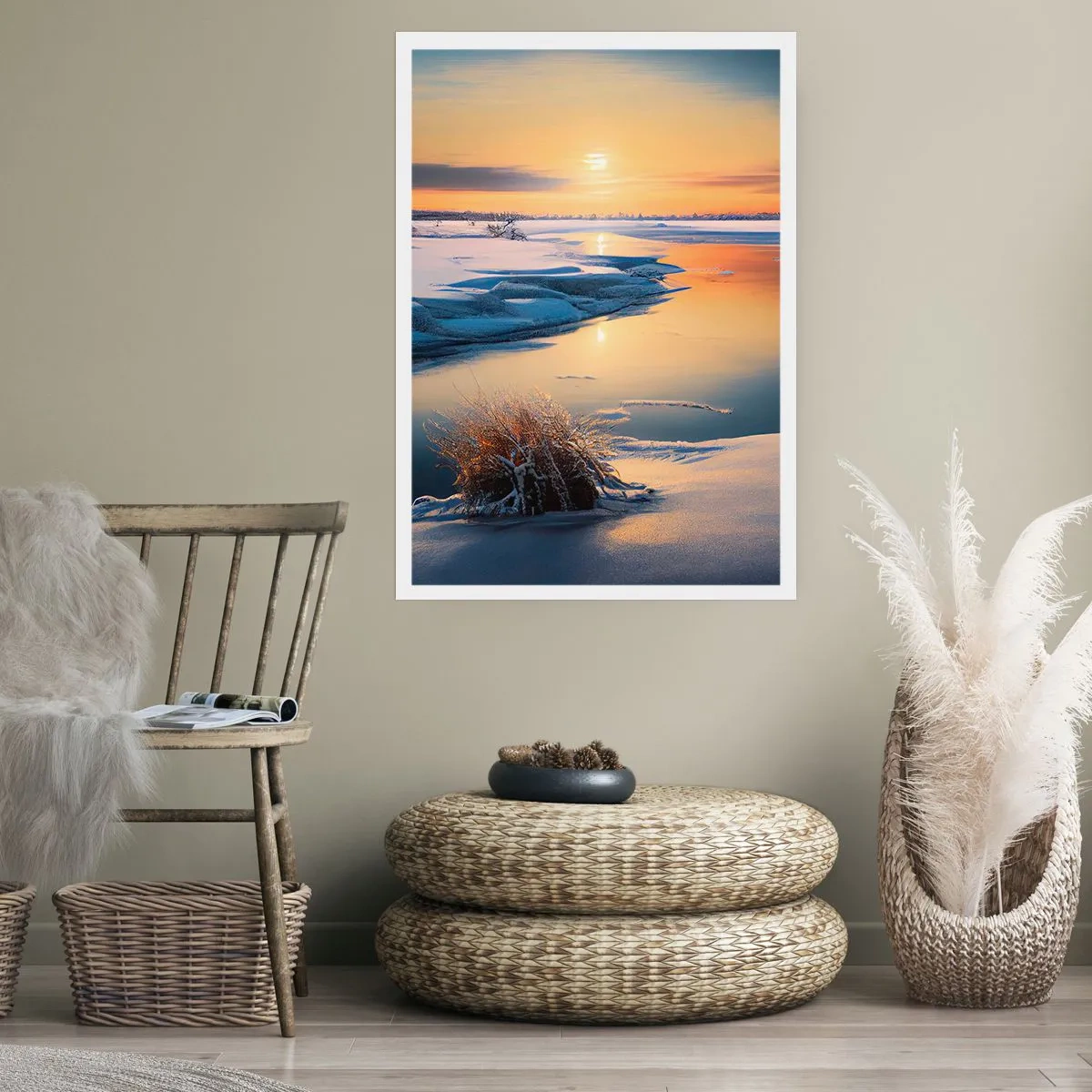 Póster - Atardecer de invierno - 40x50 cm