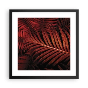 Póster en marco negro - Las brasas de la vida - 40x40 cm