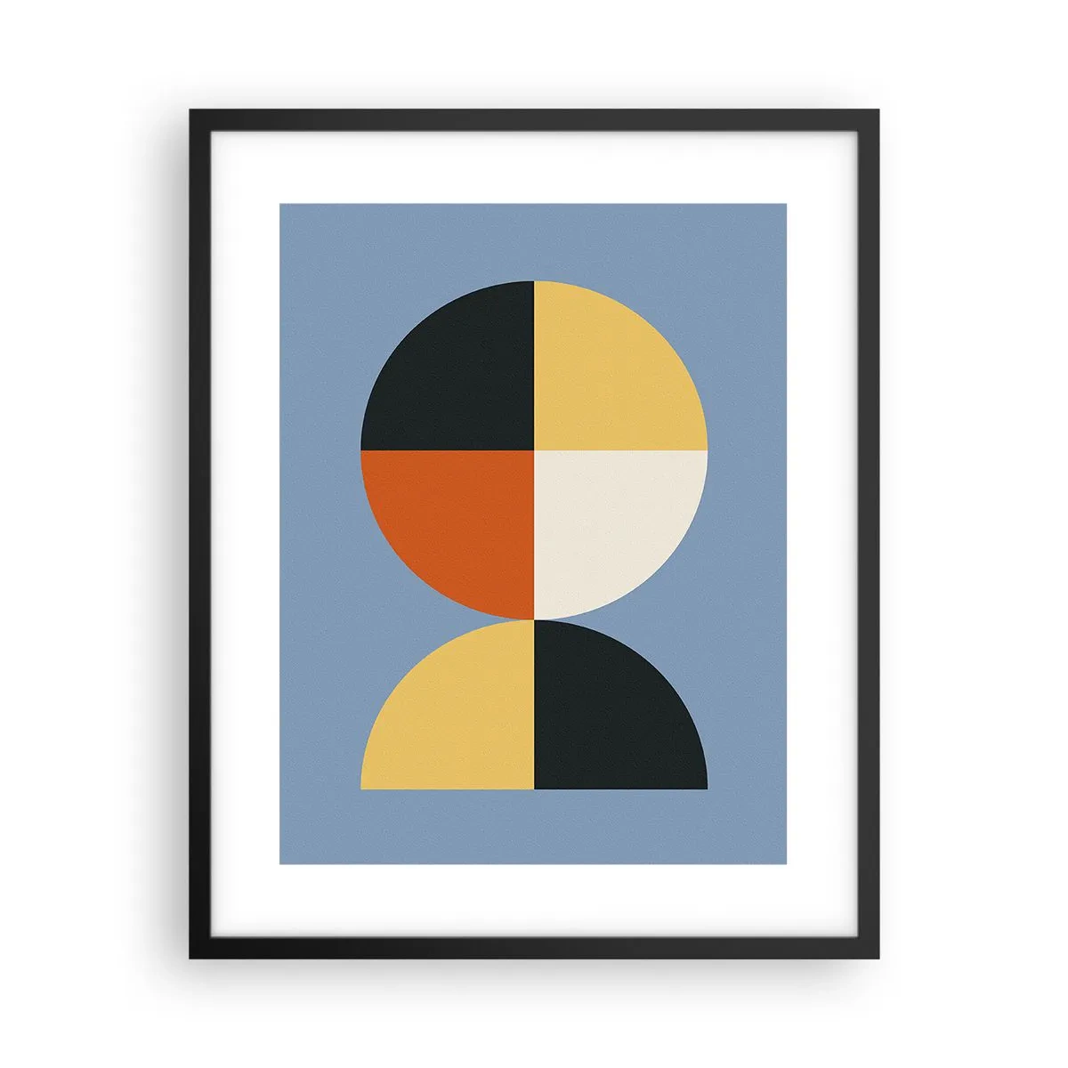 Póster en marco negro - Mira y cuenta - 40x50 cm