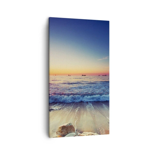 Cuadro sobre lienzo - Impresión de Imagen - ¿Y qué hay tras el horizonte? - 45x80 cm