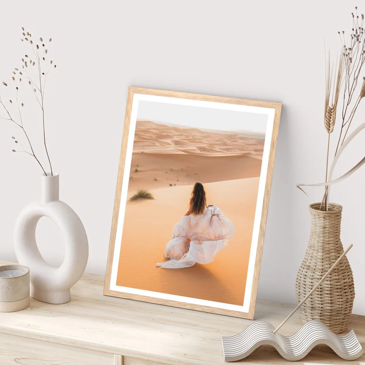 Póster en marco roble claro - Escapar a la libertad - 61x91 cm