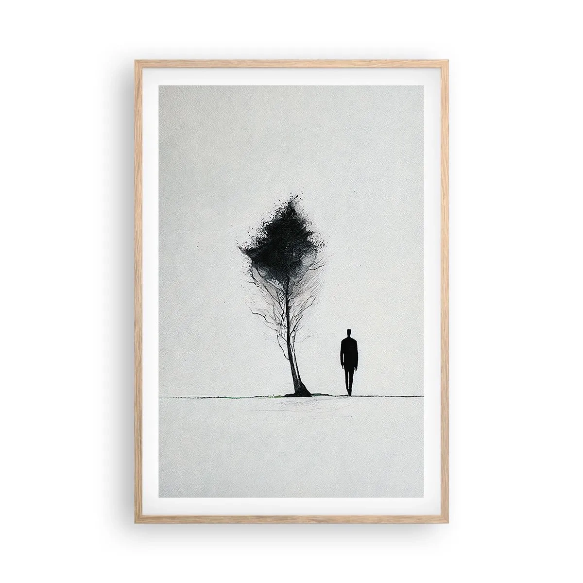 Póster en marco roble claro - Todos deambulamos alguna vez - 61x91 cm