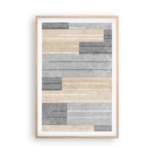 Póster en marco roble claro - Composición: sostener la vertical - 61x91 cm