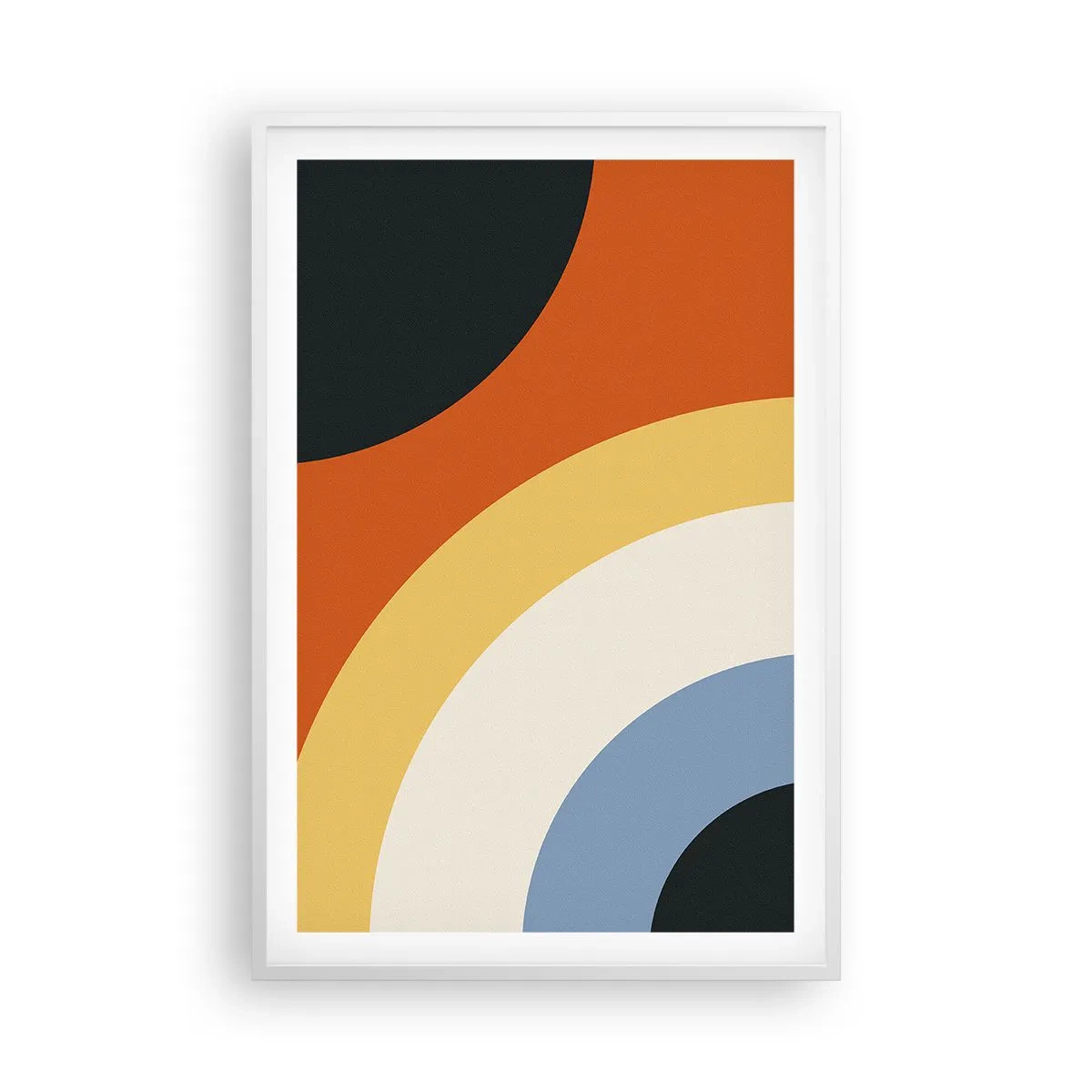 Póster en marco blanco - Círculo sobre círculo - 61x91 cm