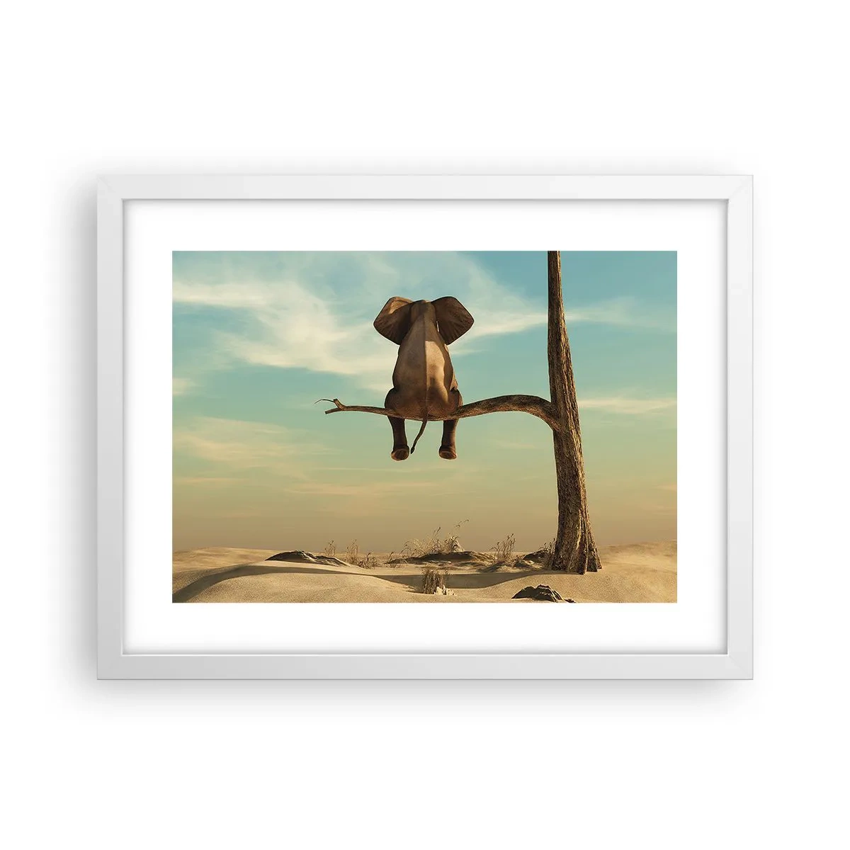 Póster en marco blanco - Un nuevo punto de vista - 40x30 cm