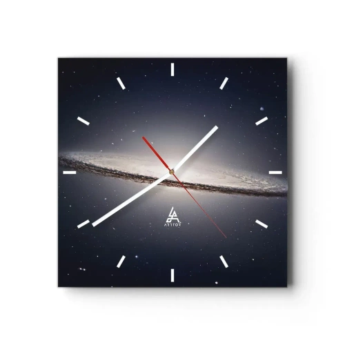 Reloj de pared - Reloj de vidrio - Érase una vez en una galaxia muy, muy lejana.... - 40x40 cm