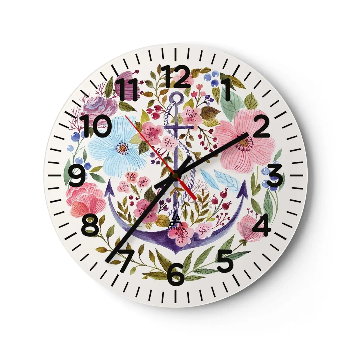 Reloj de pared - Reloj de vidrio - El sueño reparador de un marinero - 40x40 cm
