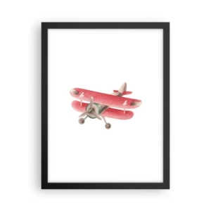 Póster en marco negro - Listo para surcar los cielos - 30x40 cm