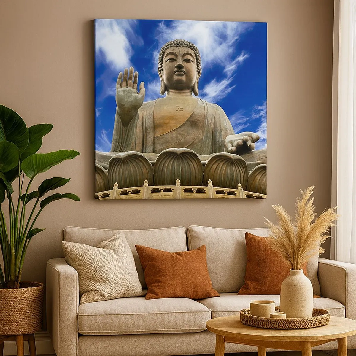 Cuadro sobre lienzo - Impresión de Imagen - Vivir sin miedo - 30x30 cm