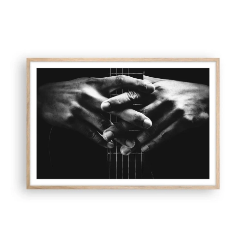 Póster en marco roble claro - La oración del artista - 91x61 cm