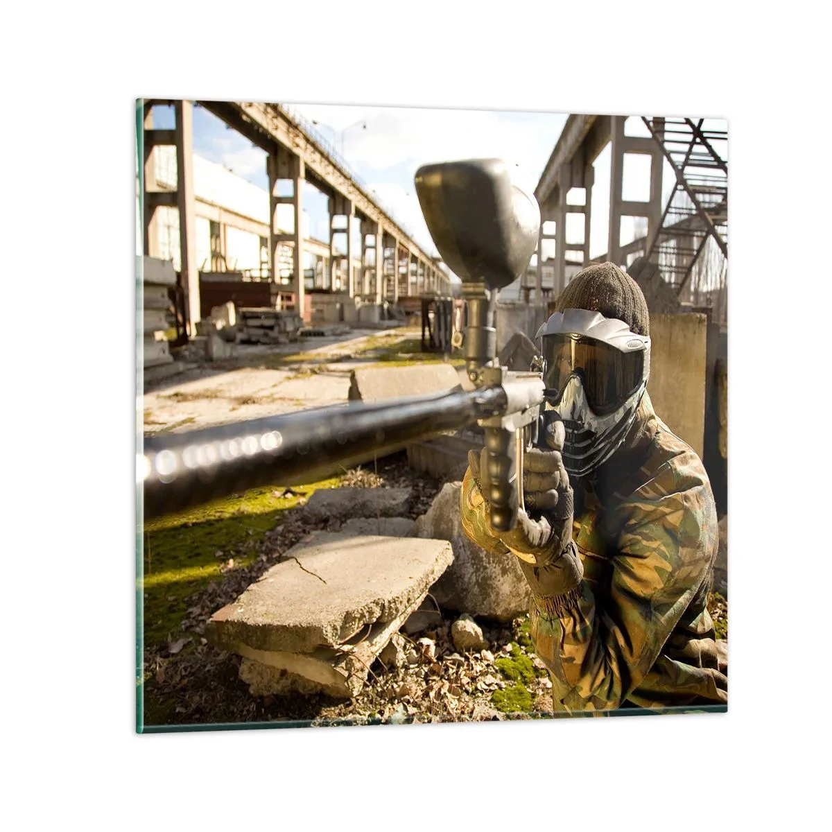 Cuadro sobre vidrio - Impresiones sobre Vidrio - Y puedes ser un héroe - 50x50 cm