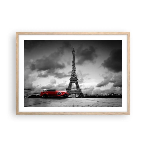 Póster en marco roble claro - No hace mucho tiempo, en París - 70x50 cm