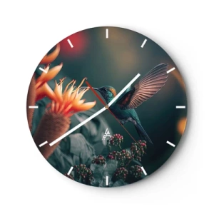 Reloj de pared - Reloj de vidrio - Una vida verdaderamente colorida - 40x40 cm