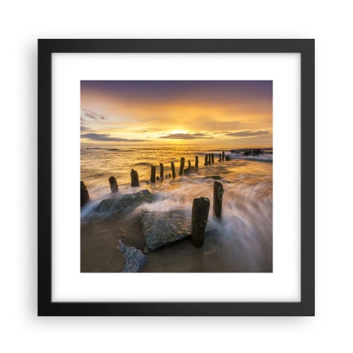 Póster en marco negro - La cruda belleza del Báltico - 30x30 cm