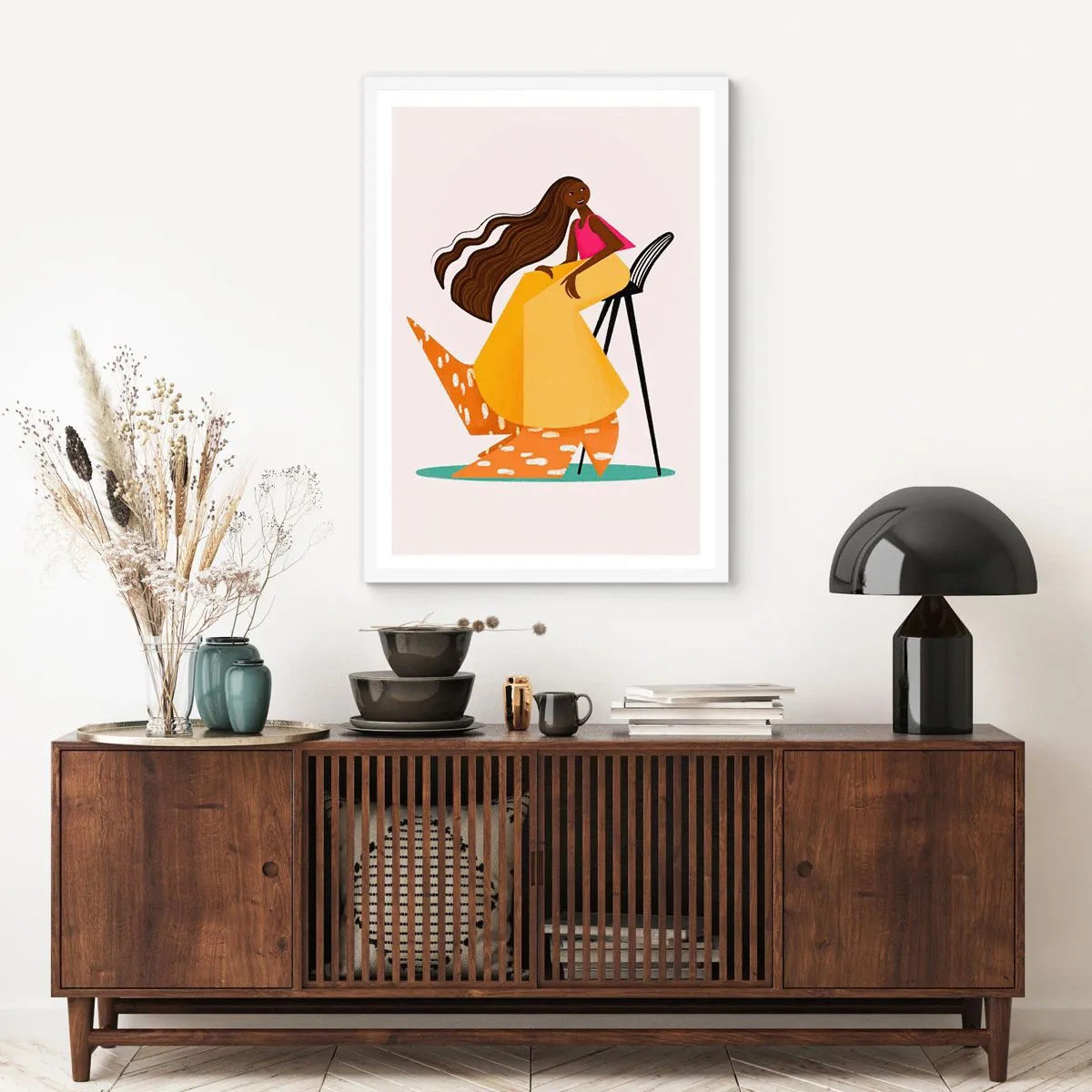 Póster en marco blanco - La moda también es divertida - 30x40 cm