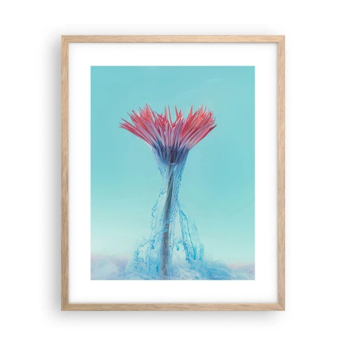 Póster en marco roble claro - En un abrazo vigorizante - 40x50 cm