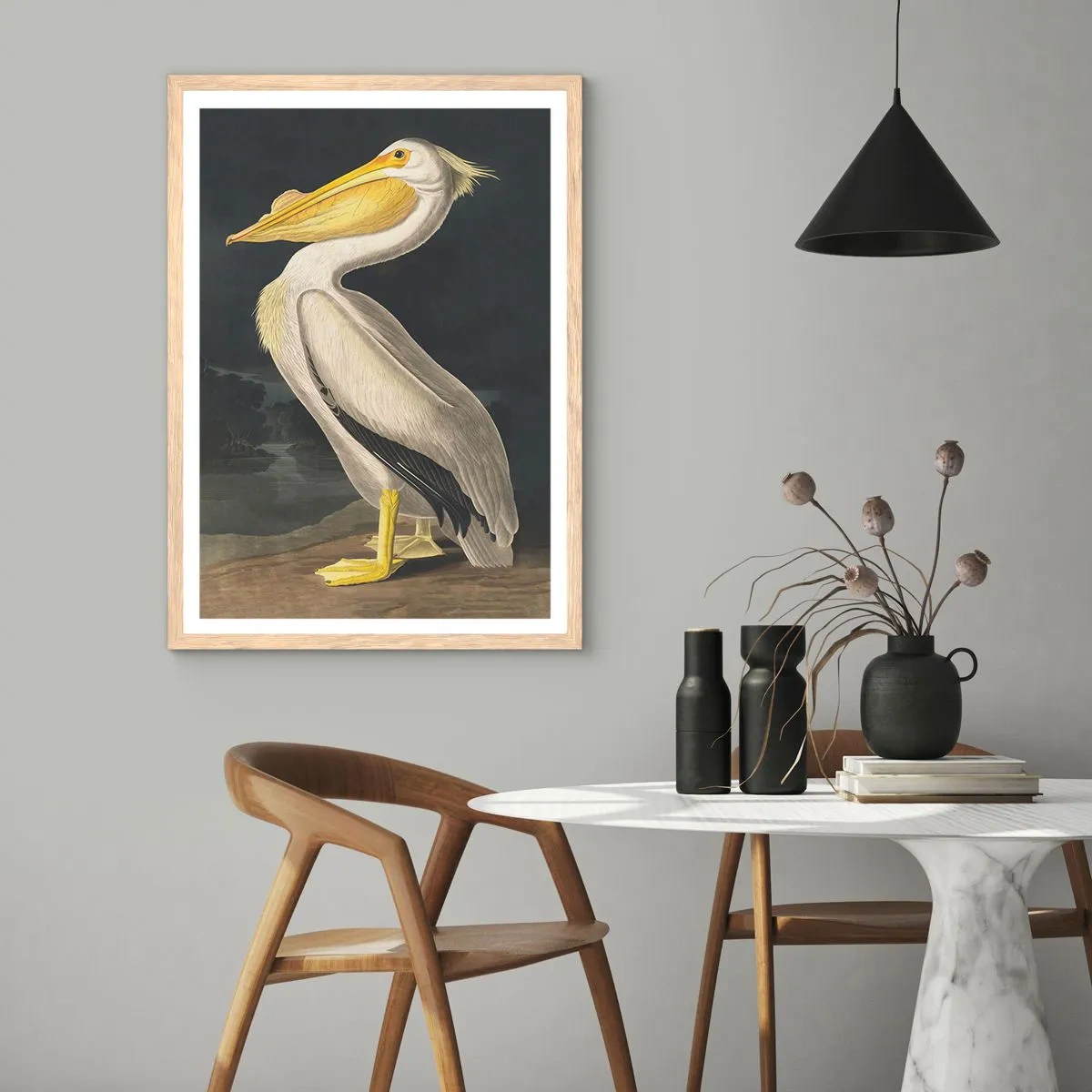 Póster en marco roble claro - Con orgullo - 70x100 cm