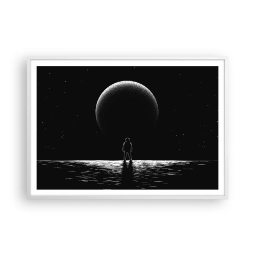 Póster en marco blanco - Cara a cara - 100x70 cm