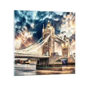 Cuadro sobre vidrio - Impresiones sobre Vidrio - Un monumento a un imperio victoriano - 40x40 cm