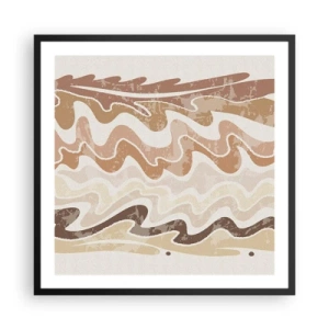 Póster en marco negro - Buena energía - buenas emociones - 60x60 cm