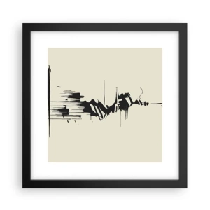 Póster en marco negro - Abstracción apresurada - 30x30 cm